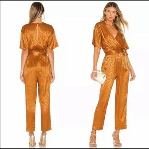 JOIE JUMPSUIT Copper leopard print